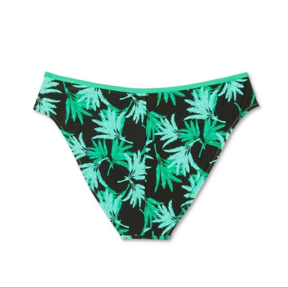 NWT Fe Noel for Target Feathered Palm Print High Leg Cheeky Bikini Bottom - Picture 6 of 7